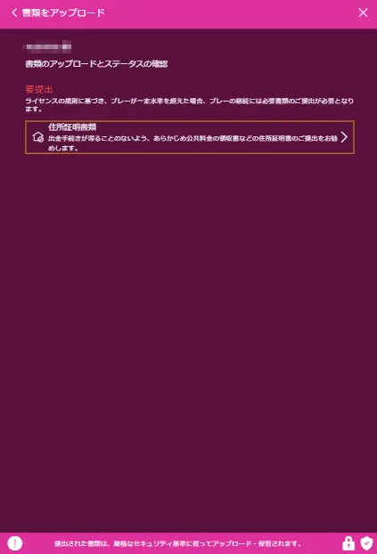 ラッキーニッキー　本人確認　アップロード画面