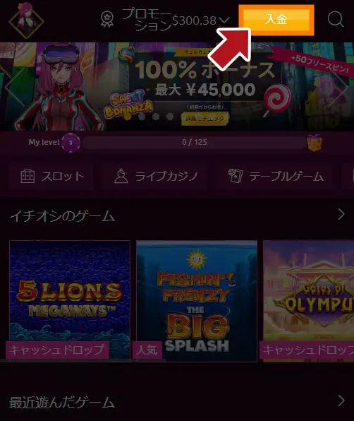 ペイメント　クレジットカード　入金ボタン